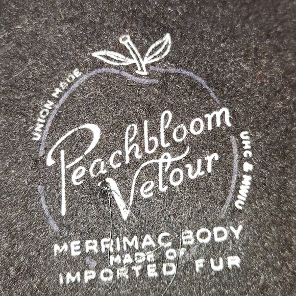 Vintage Peachbloom Velour Pillbox Hat *READ* - Picture 7 of 15